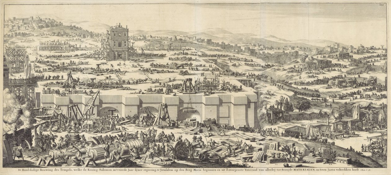 Salamon templomának építése alkotó: Jan Luyken