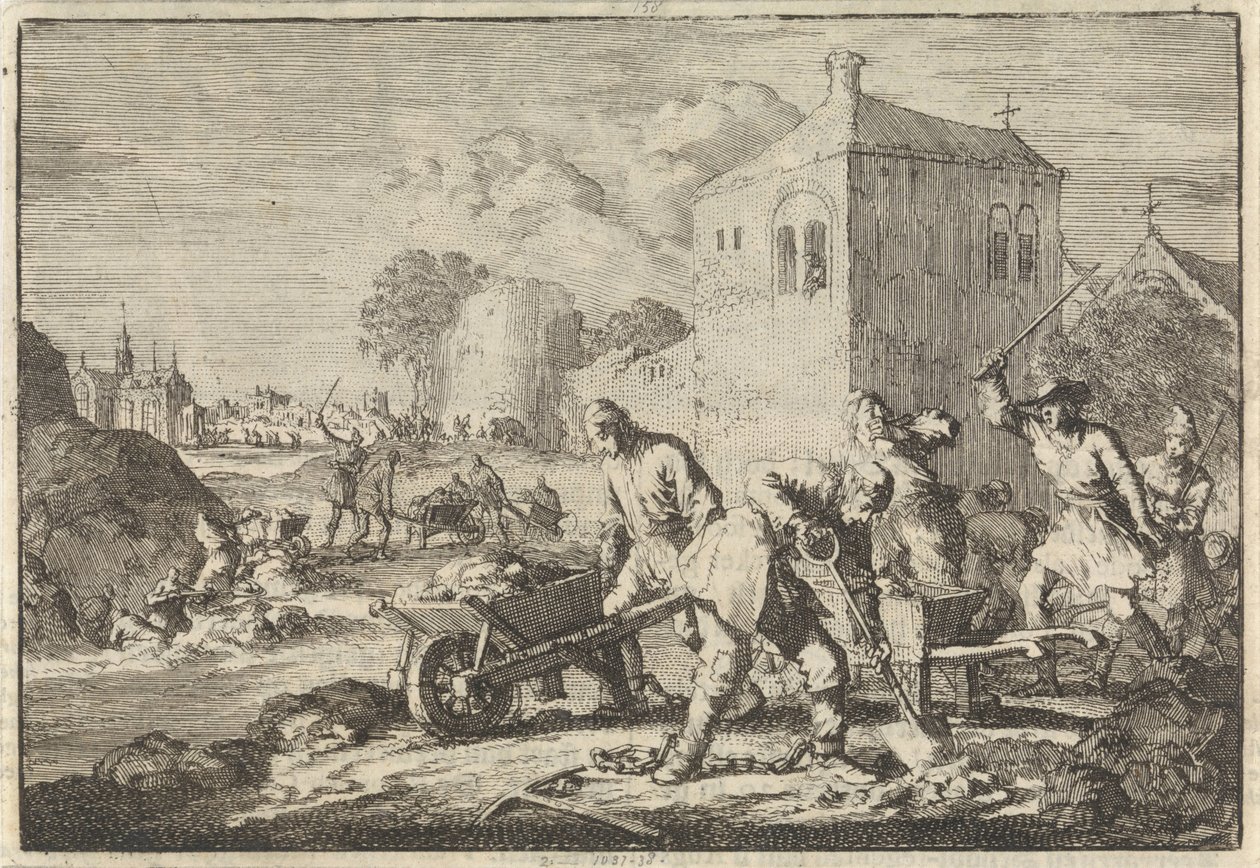 Magyarországi református lelkészek kényszermunkára ítéltek, 1674 alkotó: Jan Luyken
