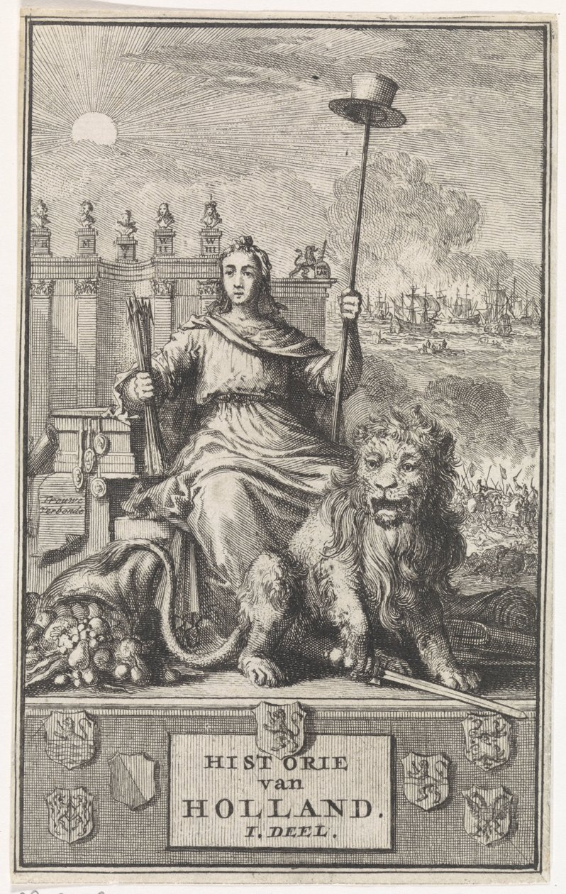 holland szűz Címlap ehhez: F. de la Neuville, History of Holland vol. Én, 1704 alkotó: Jan Luyken