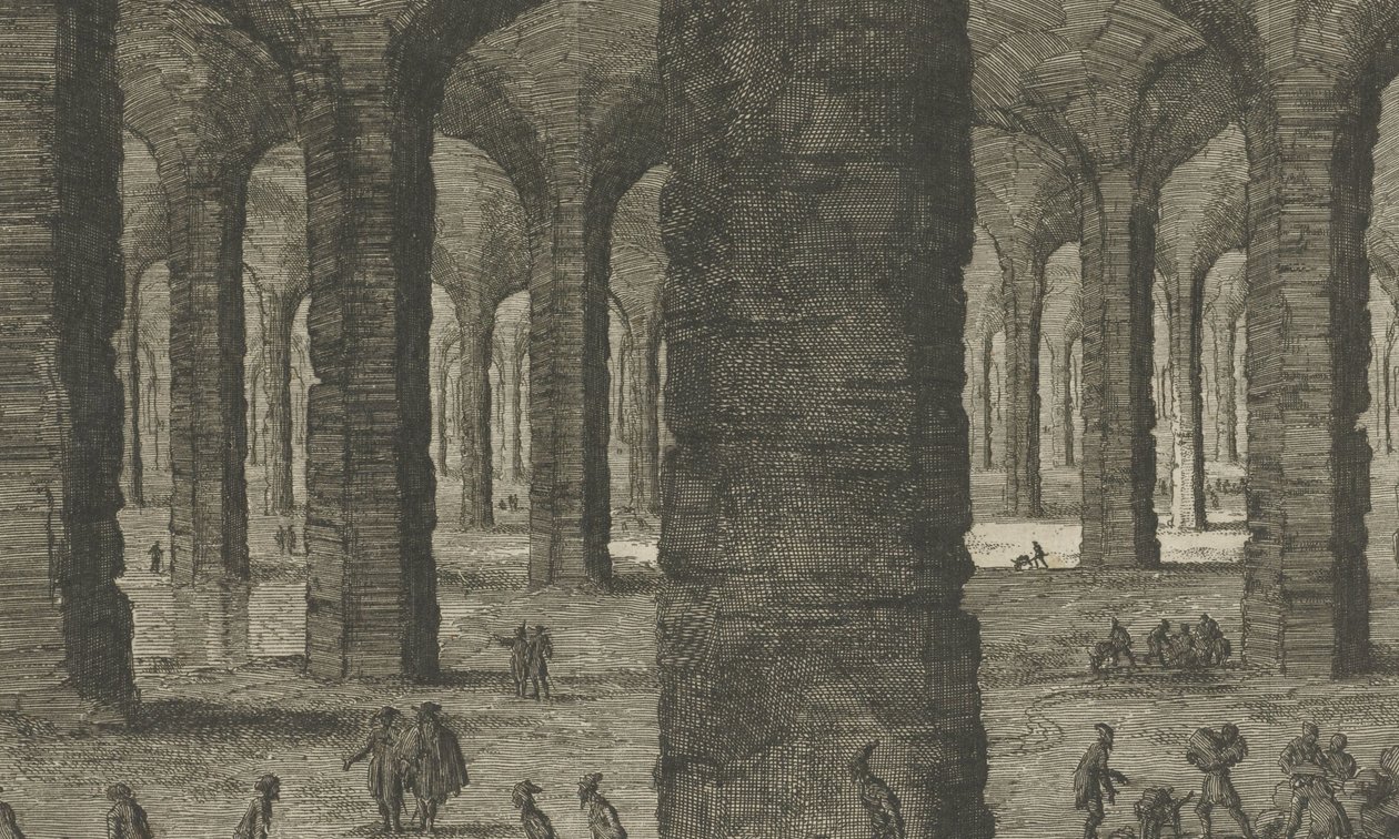 Mészkőbányák Sint-Pietersberg alatt St Pietersberg Maastricht közelében, mint ő, aki az Aerde alatt látható (cím a tárgyon) alkotó: Jan Luyken