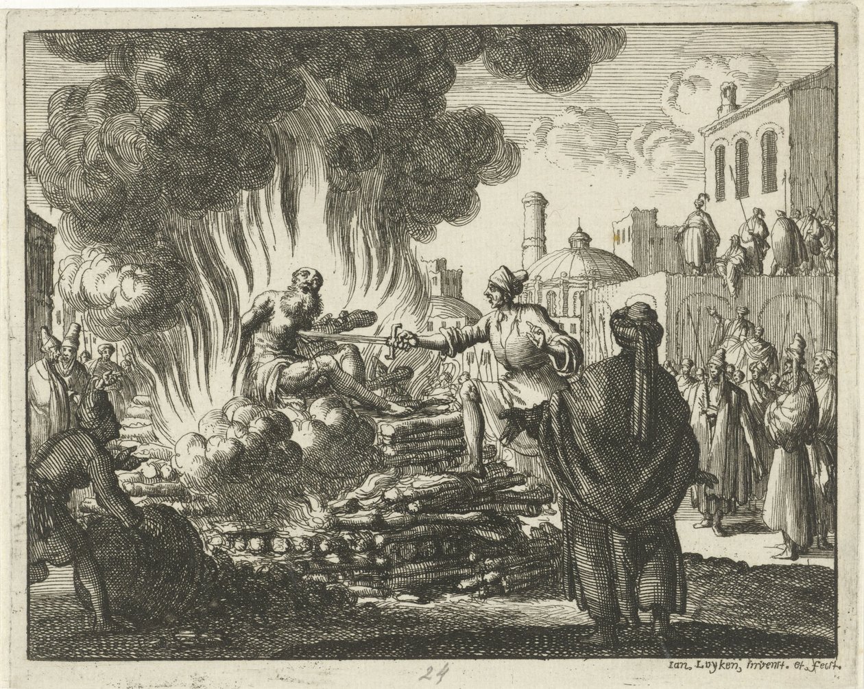 Polycarp máglyán égett alkotó: Jan Luyken