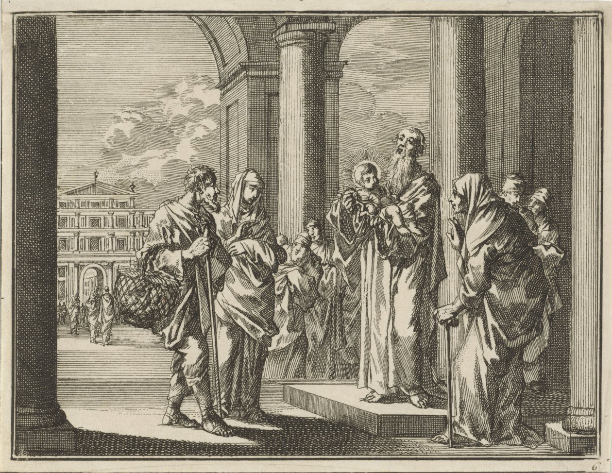 Krisztus bemutatása a templomban alkotó: Jan Luyken