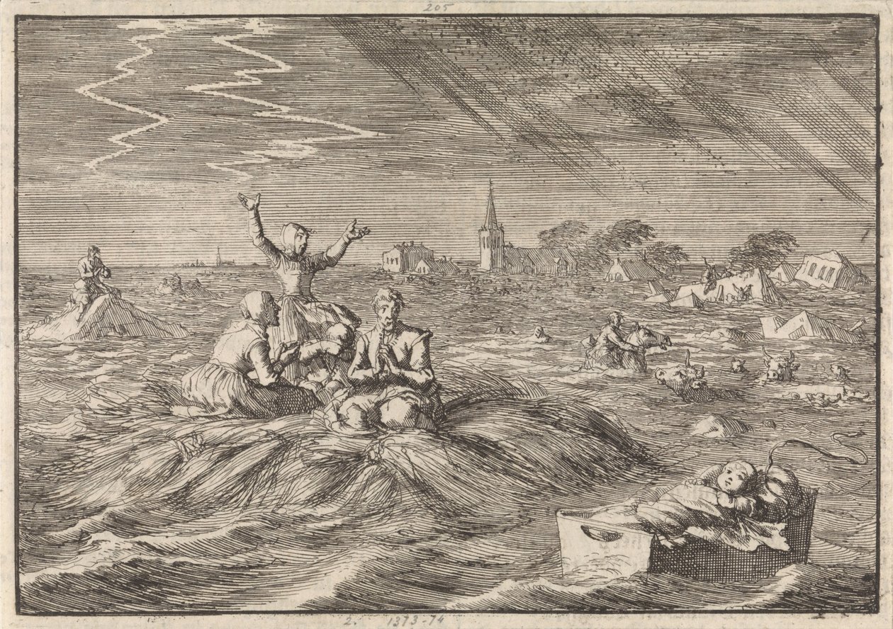 Árvíz Groningenben, 1686 alkotó: Jan Luyken