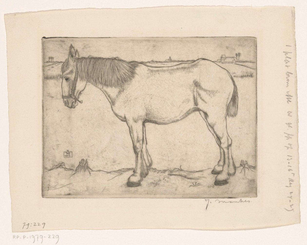 Ló alkotó: Jan Mankes (signed by artist)