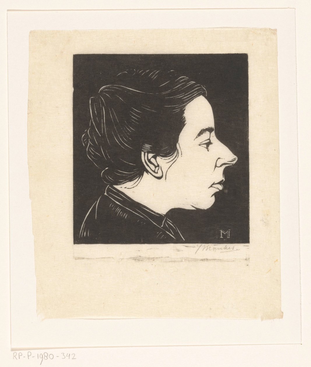 Anne Zernike portréja alkotó: Jan Mankes (signed by artist)