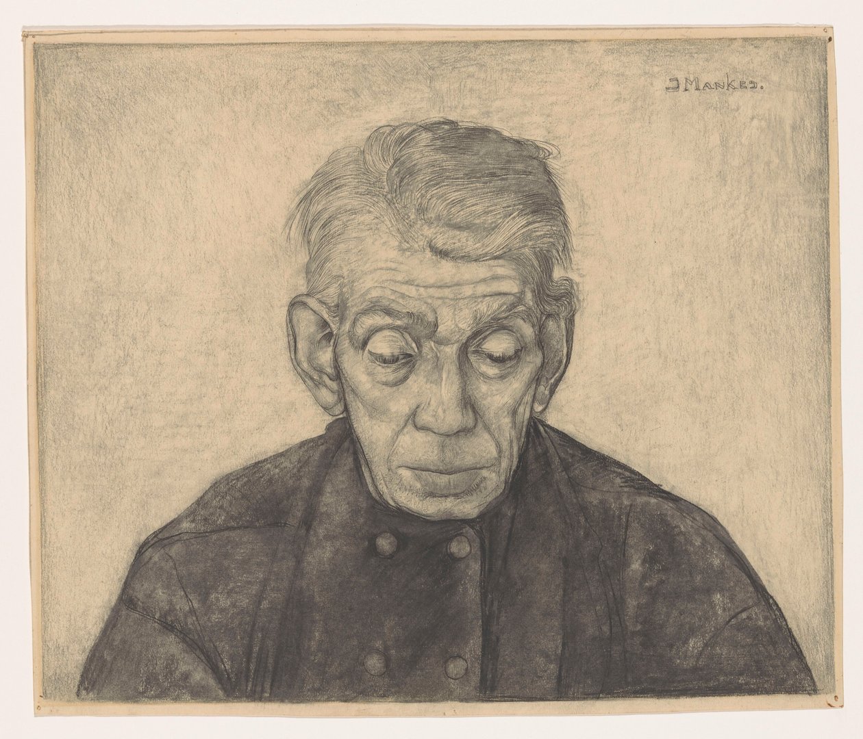 Douwe de Groot portréja alkotó: Jan Mankes (signed by artist)