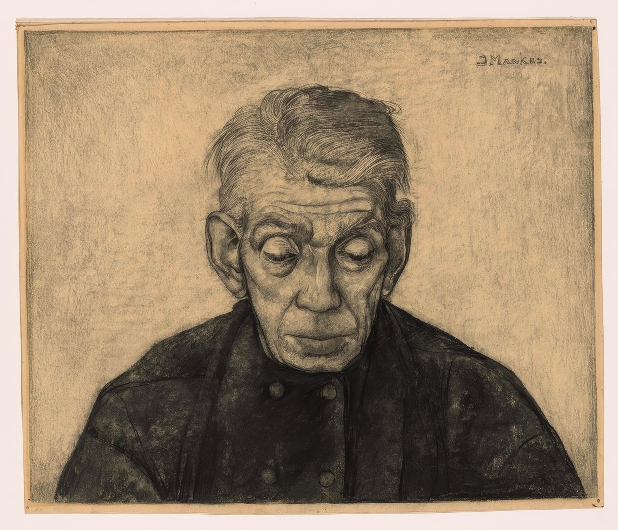 Douwe elölről nézve alkotó: Jan Mankes