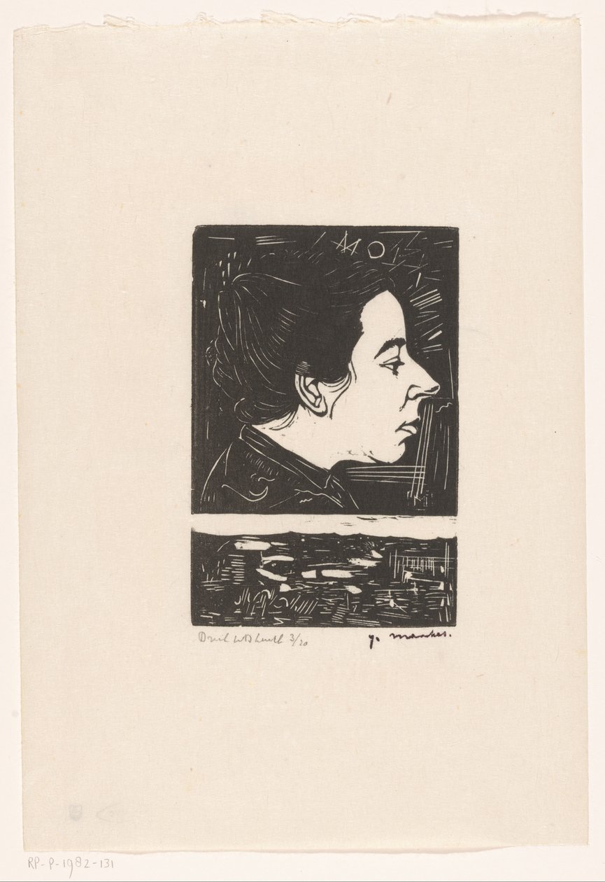Anne Zernike portréja alkotó: Jan Mankes
