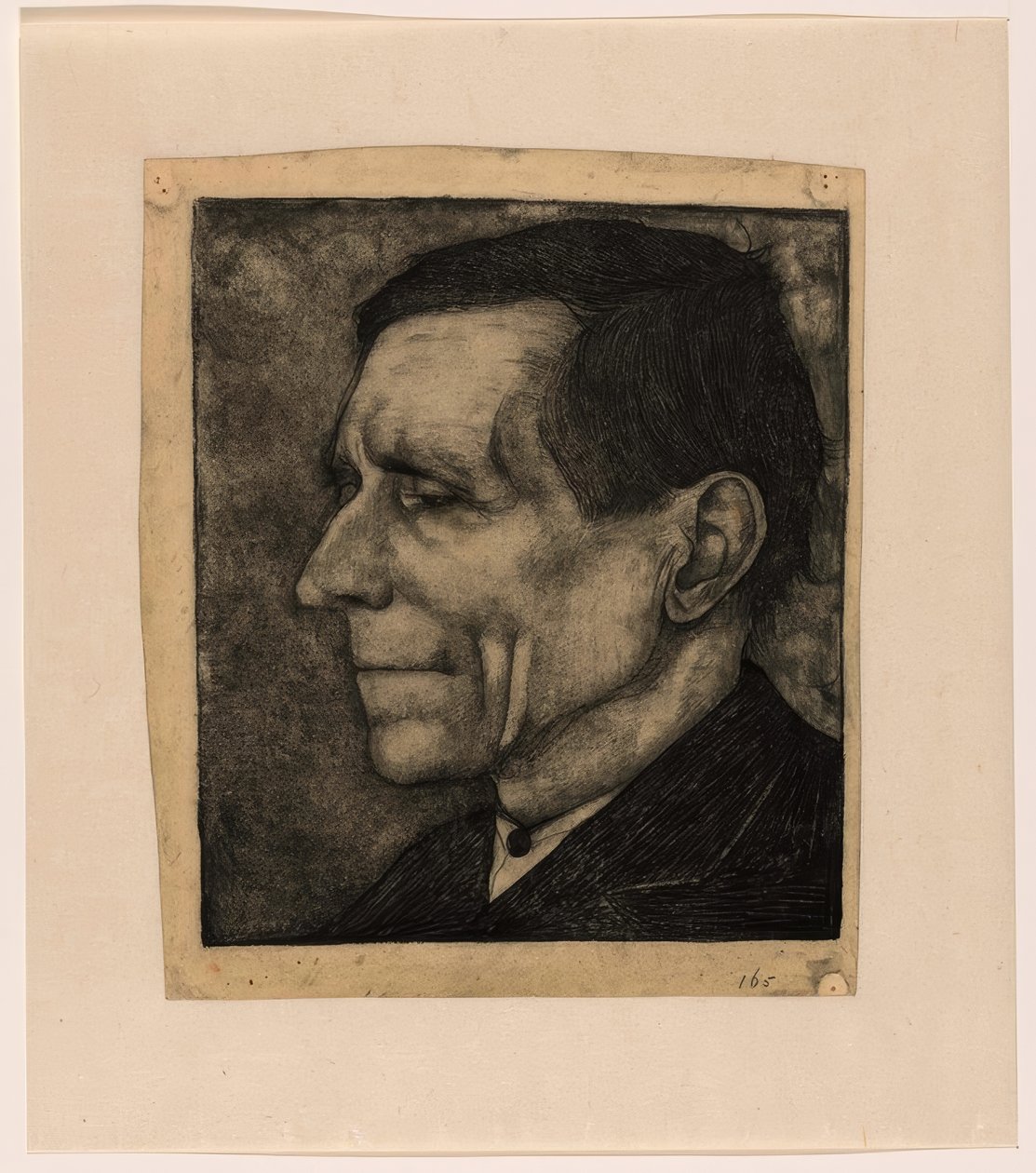 Jan Mankes apja, szinte profilban balra alkotó: Jan Mankes