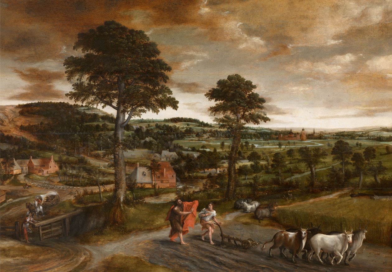 Elizeus elhívása alkotó: Jan Massys or Metsys