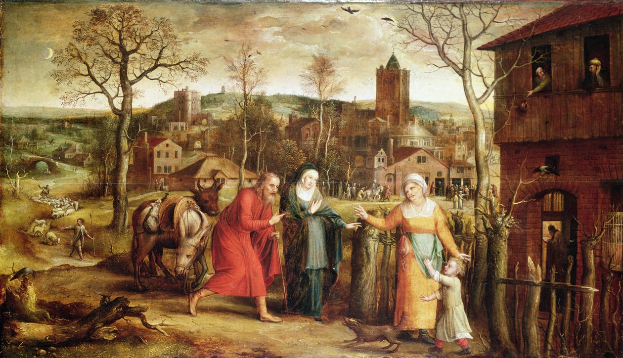 A Szent Család elfordult a fogadótól, 16. század alkotó: Jan Massys or Metsys