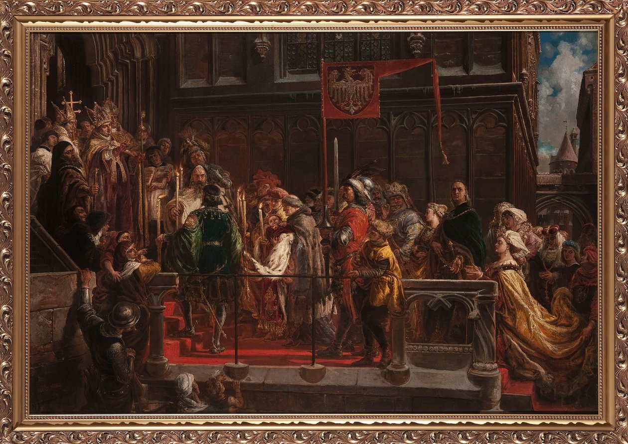 Władysław Warneńczyk keresztelése, 1425. február 18. alkotó: Jan Matejko