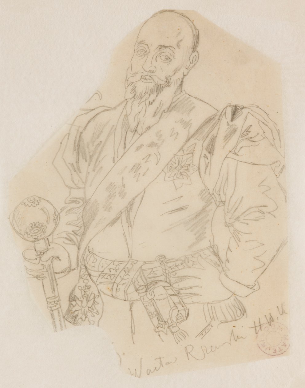 Wacław Rzewuski főkoronahetman mellszobra alkotó: Jan Matejko
