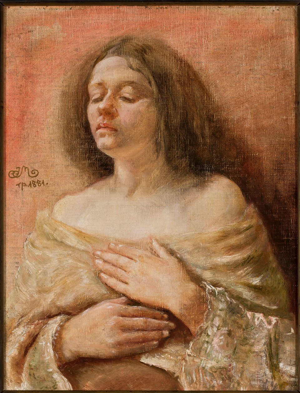 Női portrétanulmány alkotó: Jan Matejko