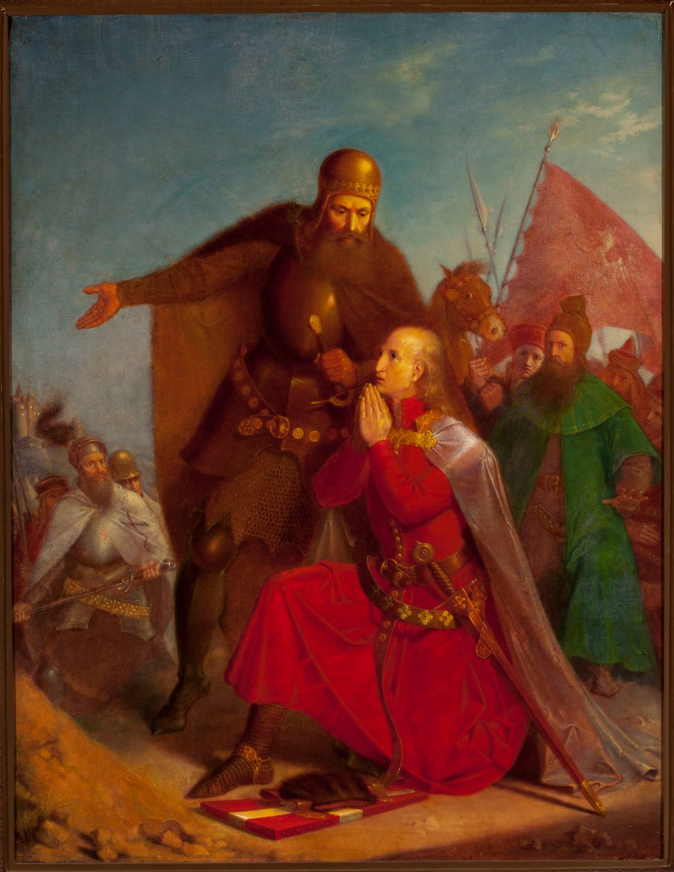 Władysław Jagiełło és Witold imádkoznak a grunwaldi csata előtt alkotó: Jan Matejko