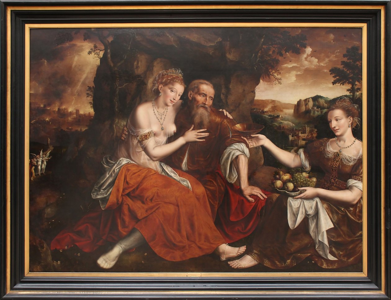 Lót és lányai alkotó: Jan Matsys