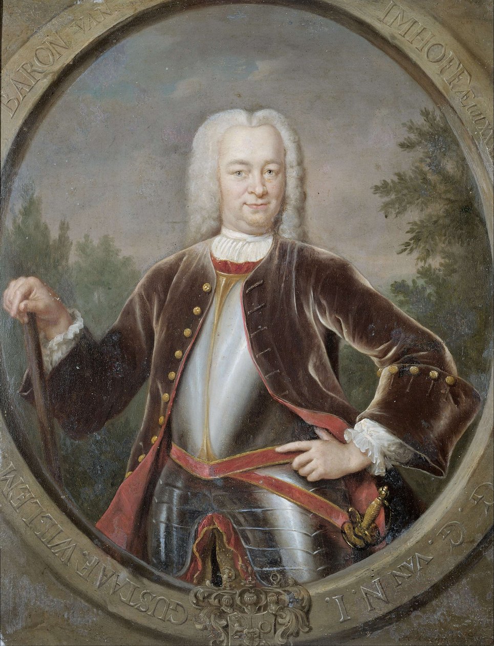 Hollandul: Gustaaf Willem báró van Imhoff (1705-50). Gustaaf Willem van Imhoff báró, a Holland Kelet-indiai Társaság főkormányzója (1743-50) portréja. alkotó: Jan Maurits Quinkhard