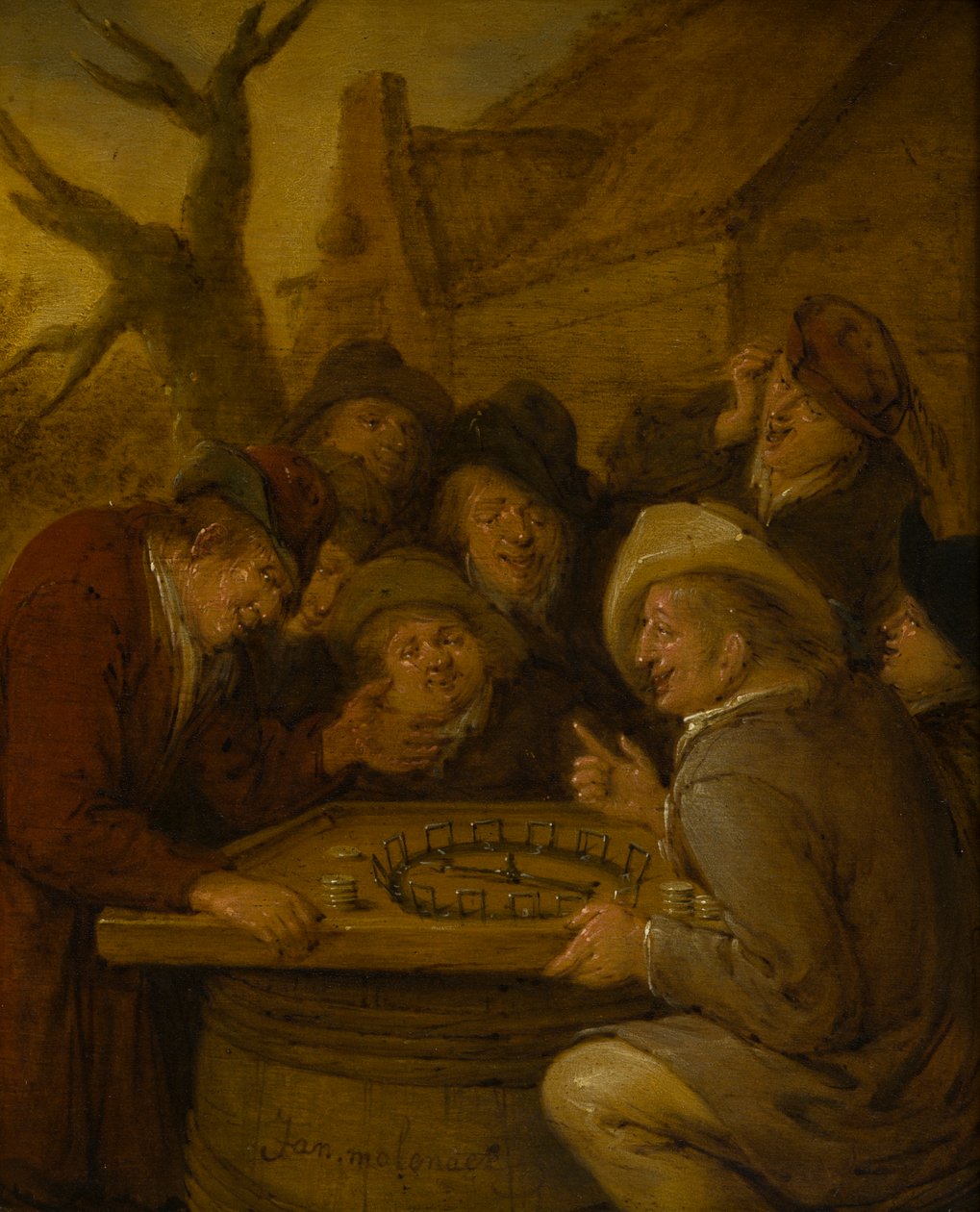 Boors Rouge et Noir játékot játszik, 1630-68 körül (olaj, vászon) alkotó: Jan Miense Molenaer