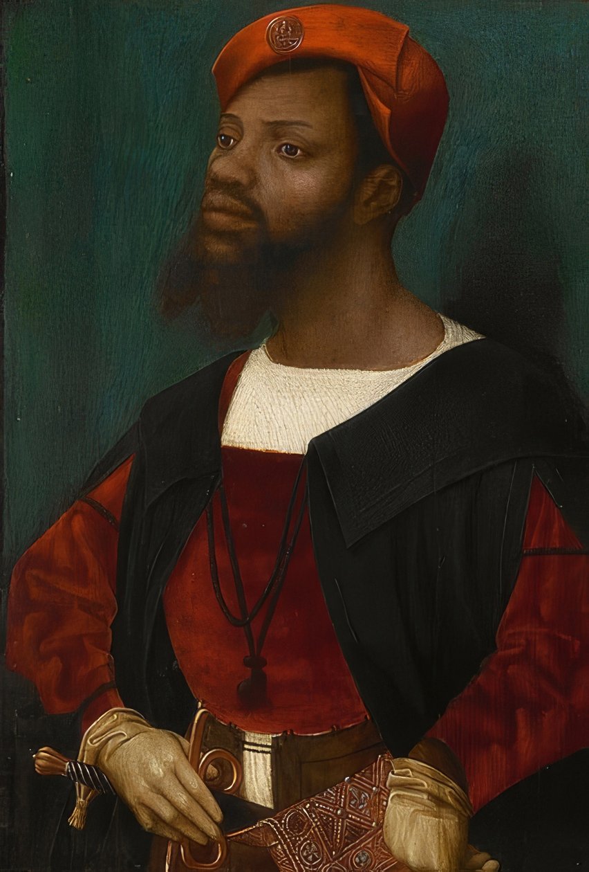 Egy afrikai portré (Christophle le More?). 1525-30 körül alkotó: Jan Mostaert
