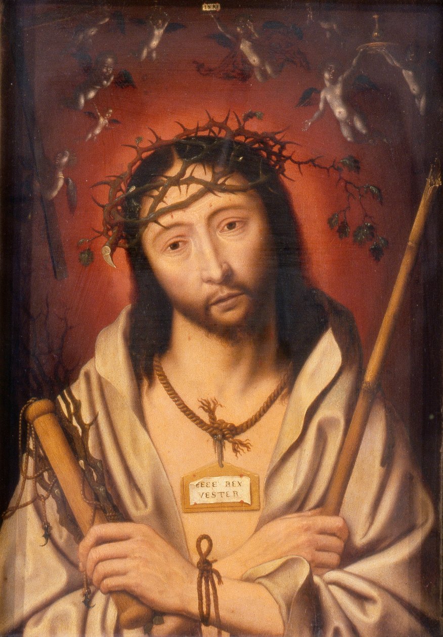 Tövissel megkoronázott Krisztus, vagy Ecce Homo, 1525 körül (olaj, tábla) alkotó: Jan Mostaert