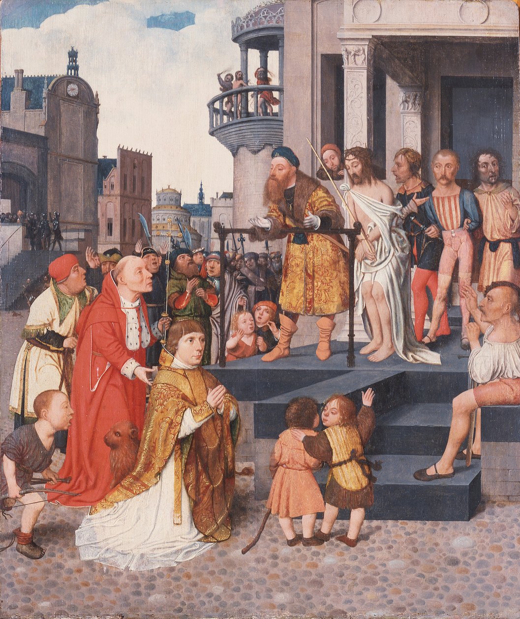 Krisztus a nép előtt, 1515 körül (olaj, tábla) alkotó: Jan Mostaert