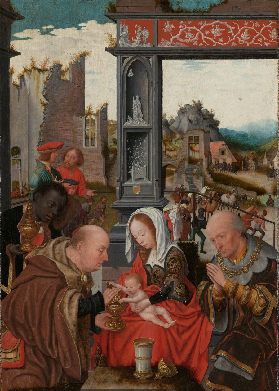 A mágusok imádása, 1520-1525 körül (olaj, tábla) alkotó: Jan Mostaert