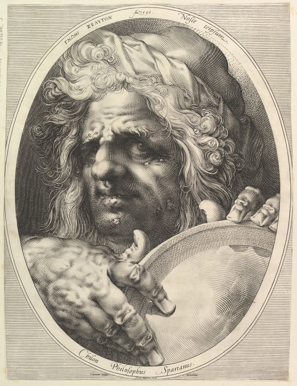 Chilon, Spárta törvényhozója és filozófusa, kb. 1615. alkotó: Jan Muller