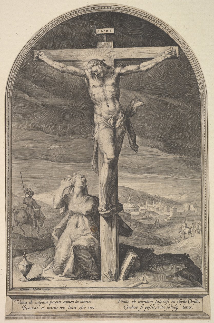 Szent Mária Magdolna a kereszt tövében, kb. 1612. alkotó: Jan Muller