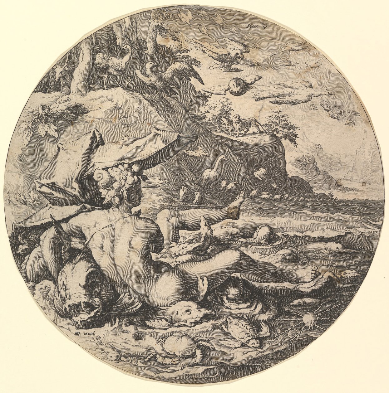The Fifth Day Dies V, a világ teremtése című sorozatból, kb. 1597. alkotó: Jan Muller