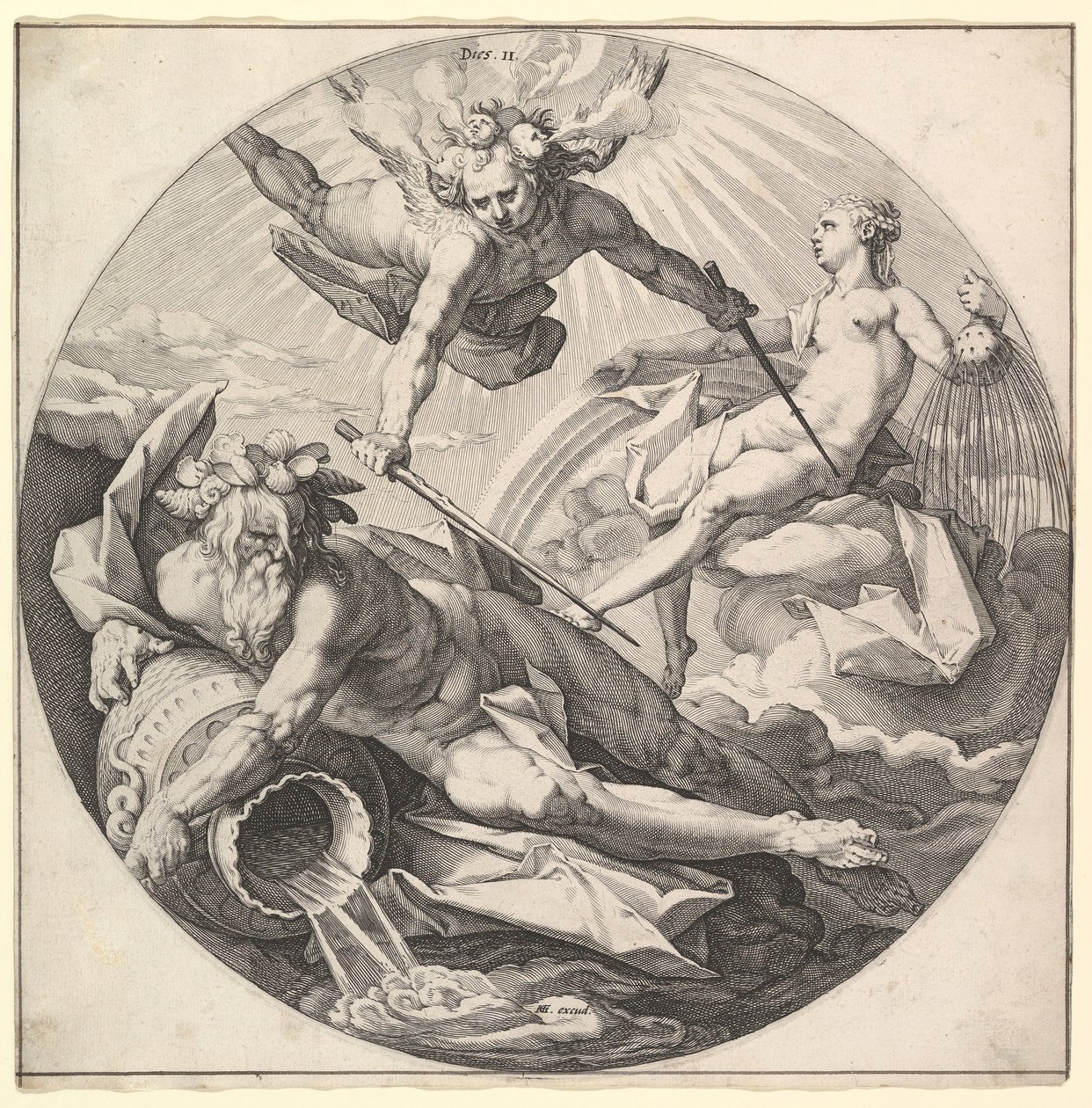 A második nap meghal II, a világ teremtése című sorozatból, kb. 1594. alkotó: Jan Muller
