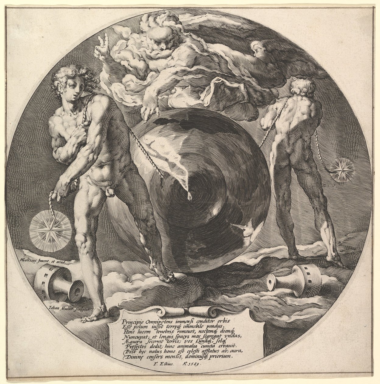 Cím: A világ teremtése, kb. 1592. alkotó: Jan Muller