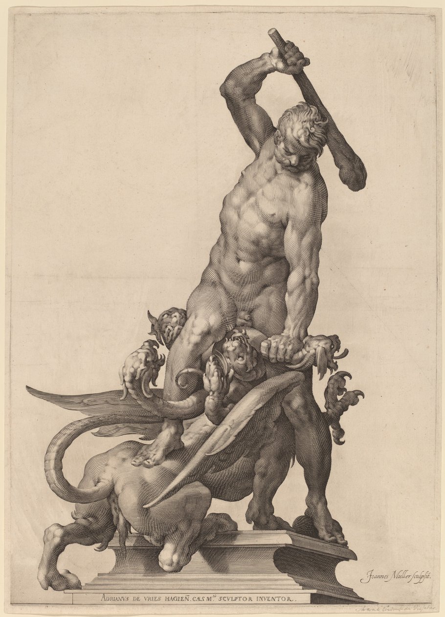 Herkules megöli a hidrát alkotó: Jan Muller after Adriaen de Vries