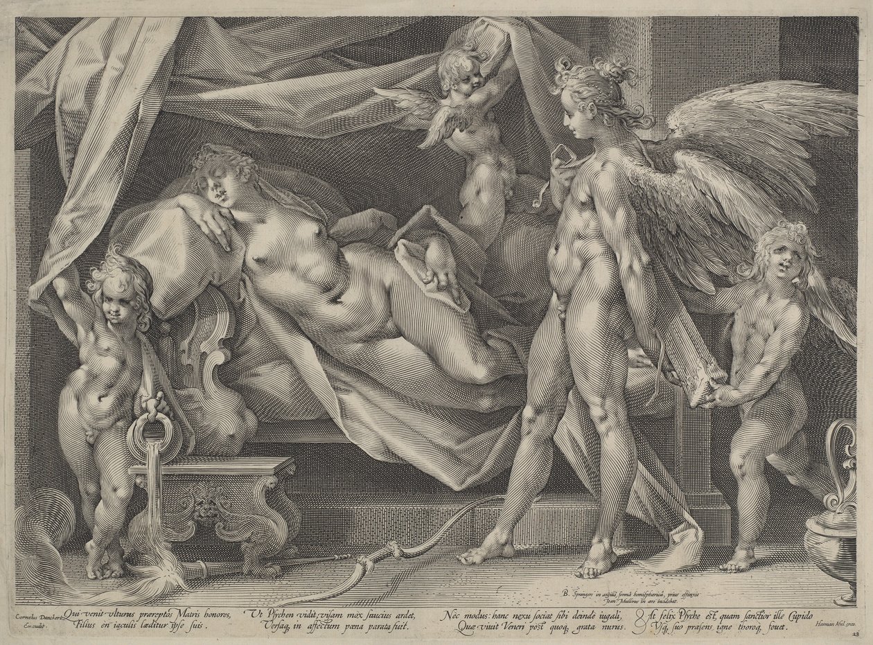 Ámor és Psyche alkotó: Jan Muller, after Bartholomaeus Spranger