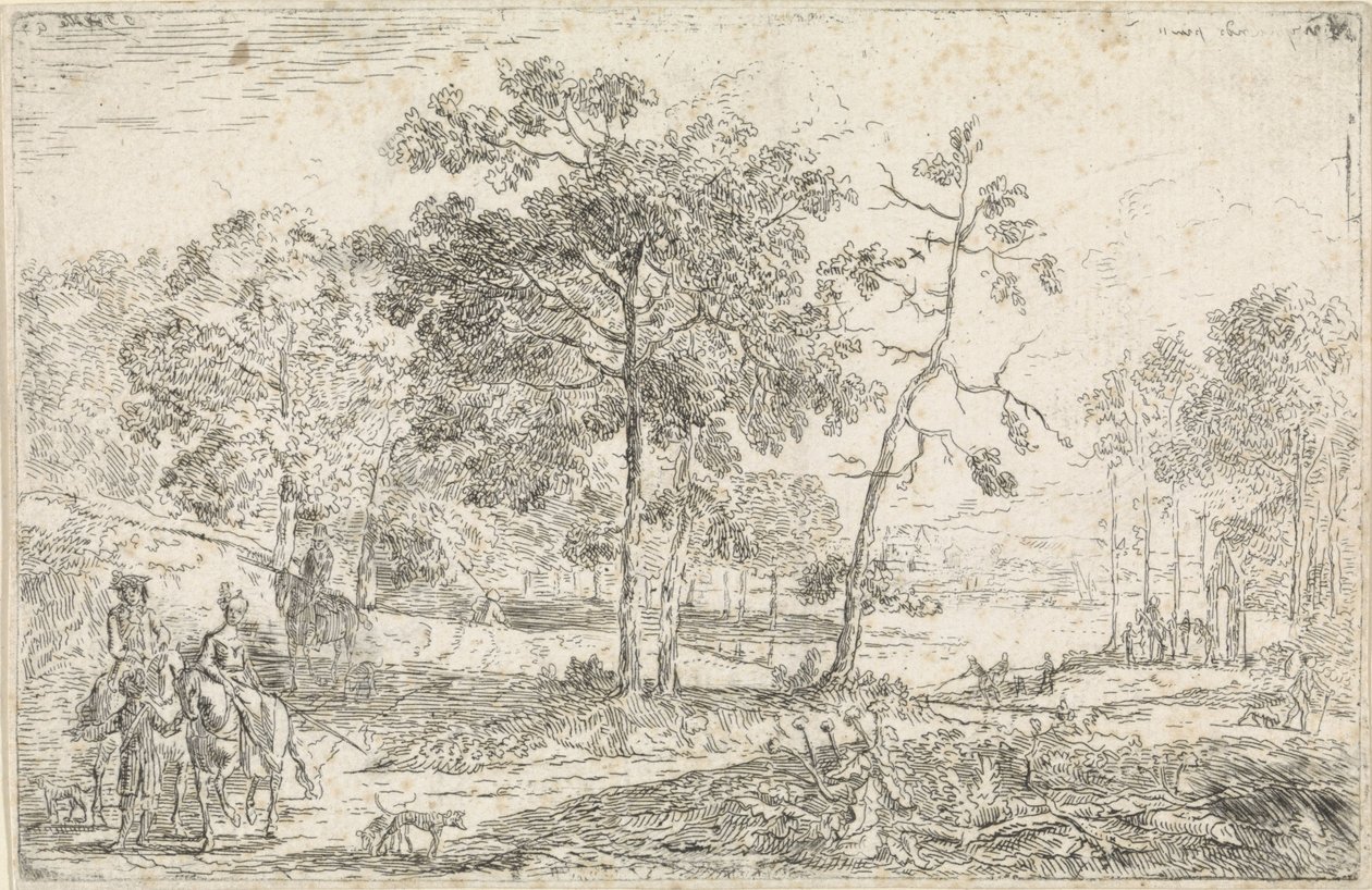 Táj lovasokkal alkotó: Jan Palthe