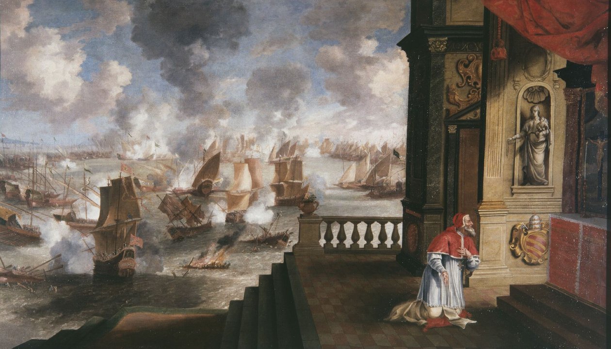 Holland: de slag van Lepanto in 1571 A lepantói csata 1571-ben alkotó: Jan Peeters the Elder