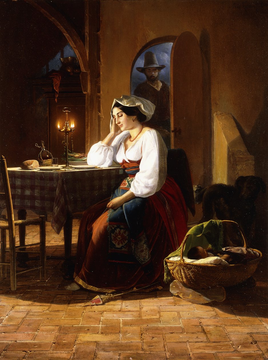 Késői otthon, 1854 alkotó: Jan Philip Koelman