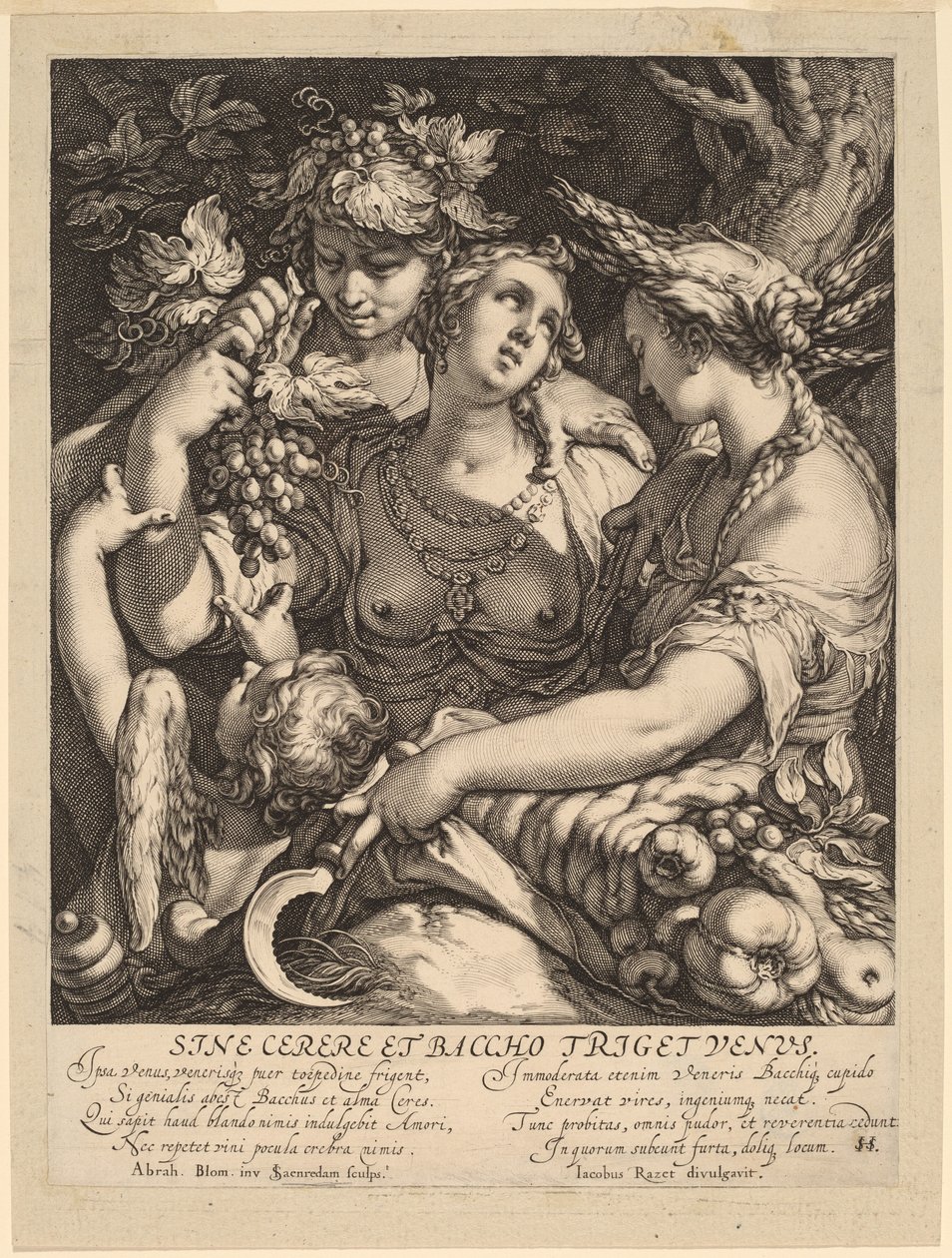 A Vénusz megfagy Ceres és Bacchus nélkül alkotó: Jan Pietersz Saenredam, after Abraham Bloemaert