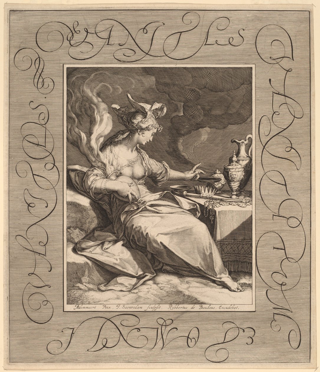A hiúságok hiúsága, minden hiúság alkotó: Jan Pietersz Saenredam, after Abraham Bloemaert