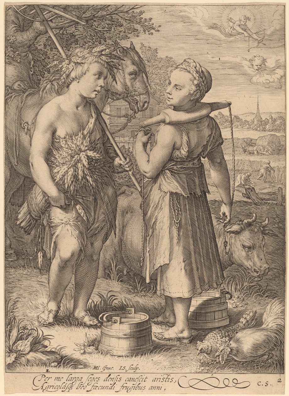 Nyár alkotó: Jan Pietersz Saenredam after Hendrik Goltzius