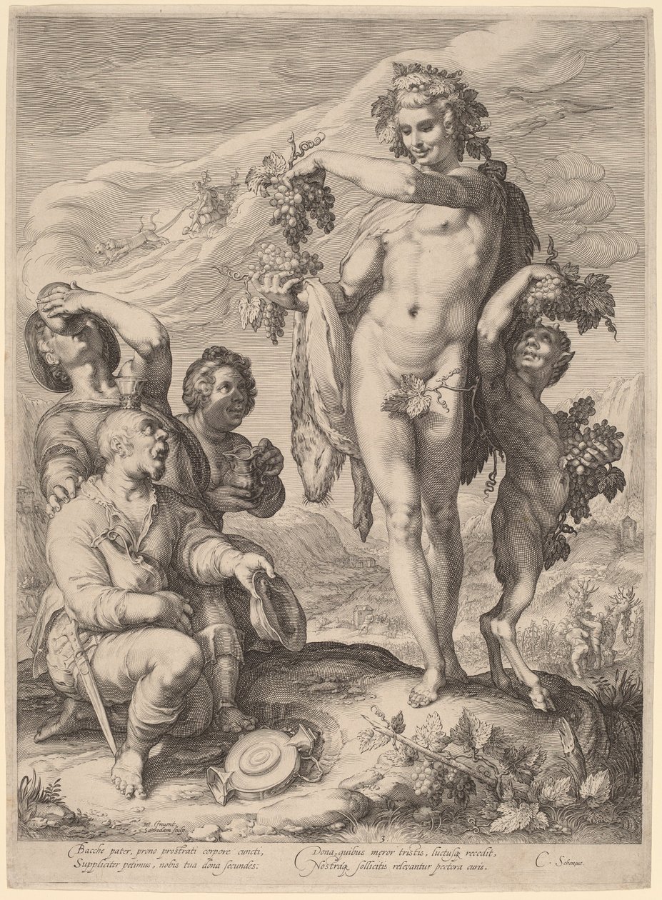 Bacchus kultusza alkotó: Jan Pietersz Saenredam, after Hendrik Goltzius