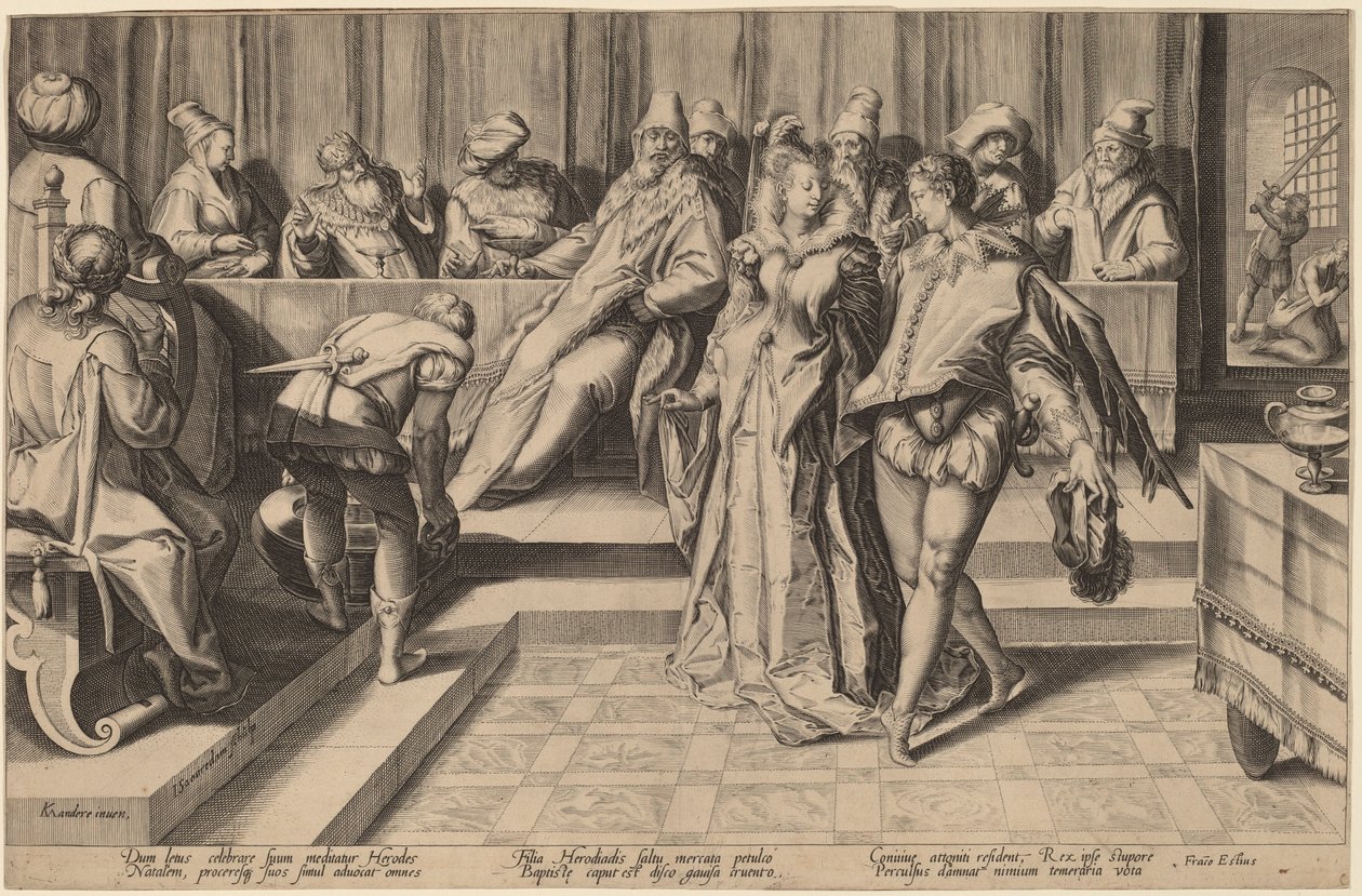 Salome táncol Heródes előtt alkotó: Jan Pietersz Saenredam, after Karel van Mander I