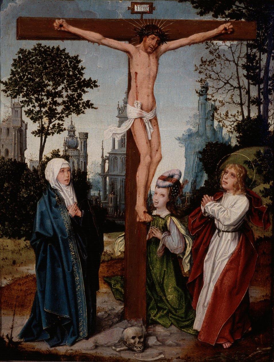 Keresztrefeszítés, 1510-15 körül (olaj, tábla) alkotó: Jan Provoost