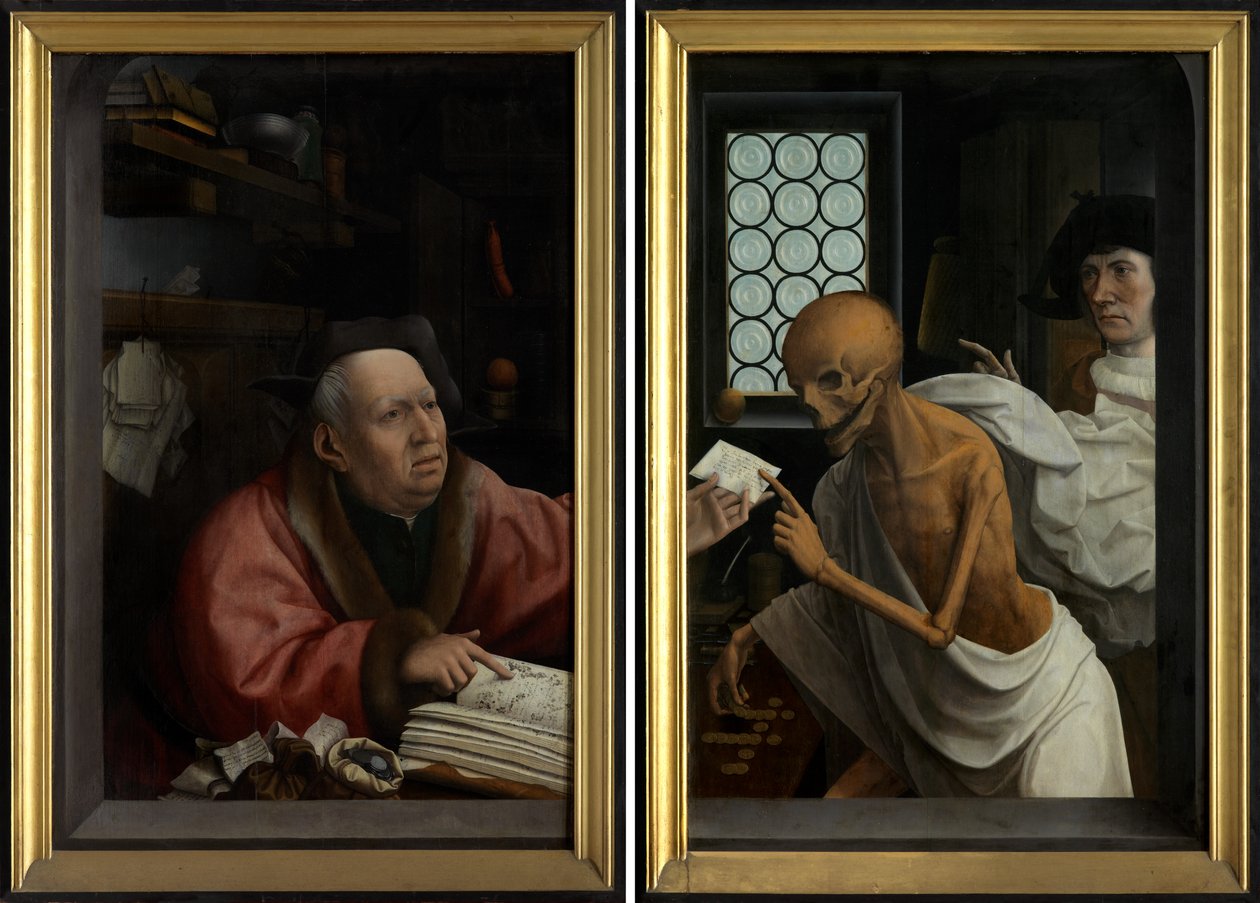 Halál és a fösvény, 1515-21 körül (olaj, panel) alkotó: Jan Provoost