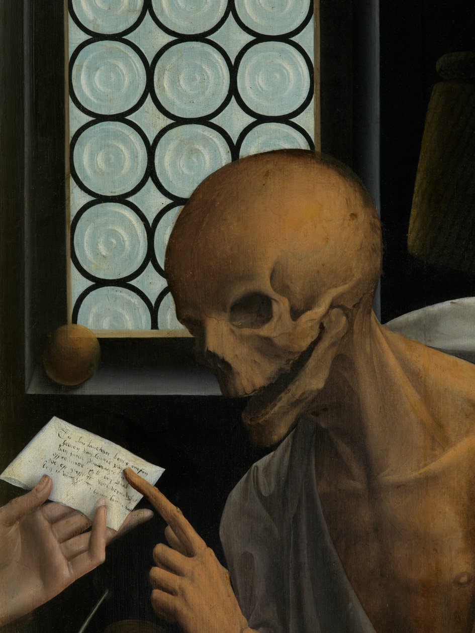 A Halál és a fösvény részlete, 1515-21 körül (olaj, panel) alkotó: Jan Provoost