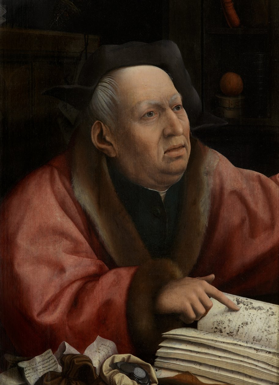 A Halál és a fösvény részlete, 1515-21 körül (olaj, panel) alkotó: Jan Provoost