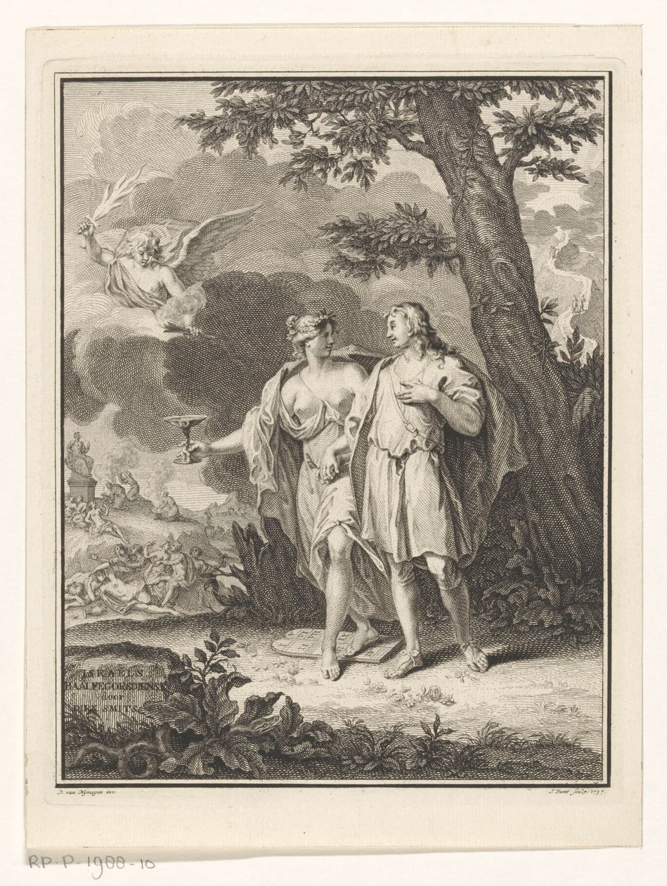 A vágy elcsábít egy fiatal férfit Címlap ehhez: Dirk Smits, Israëls Baalfegorsdienst, avagy Megbüntetett vágy, 1737 alkotó: Jan Punt
