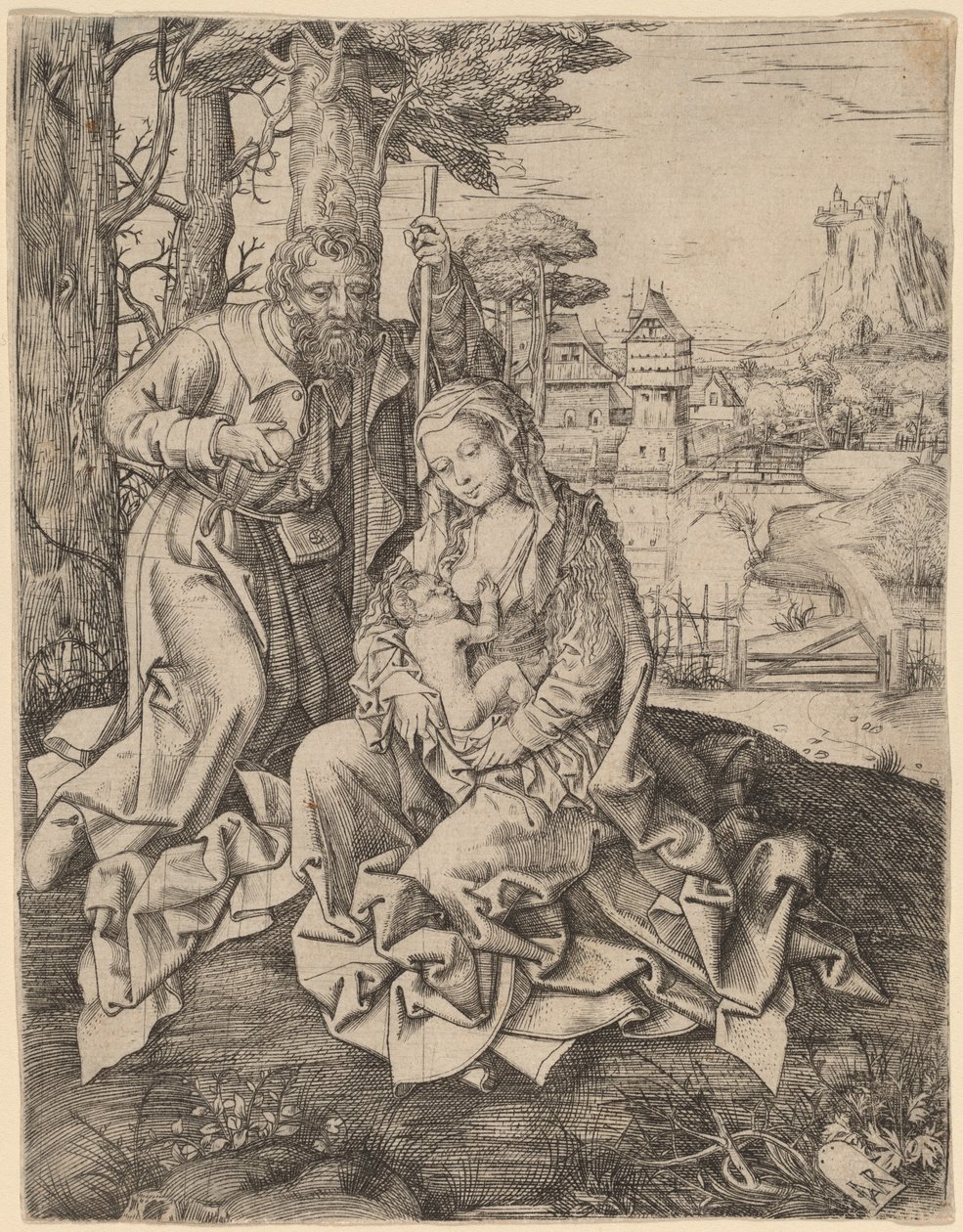 A Szent Család egy tájban alkotó: Jan Rombouts the Elder