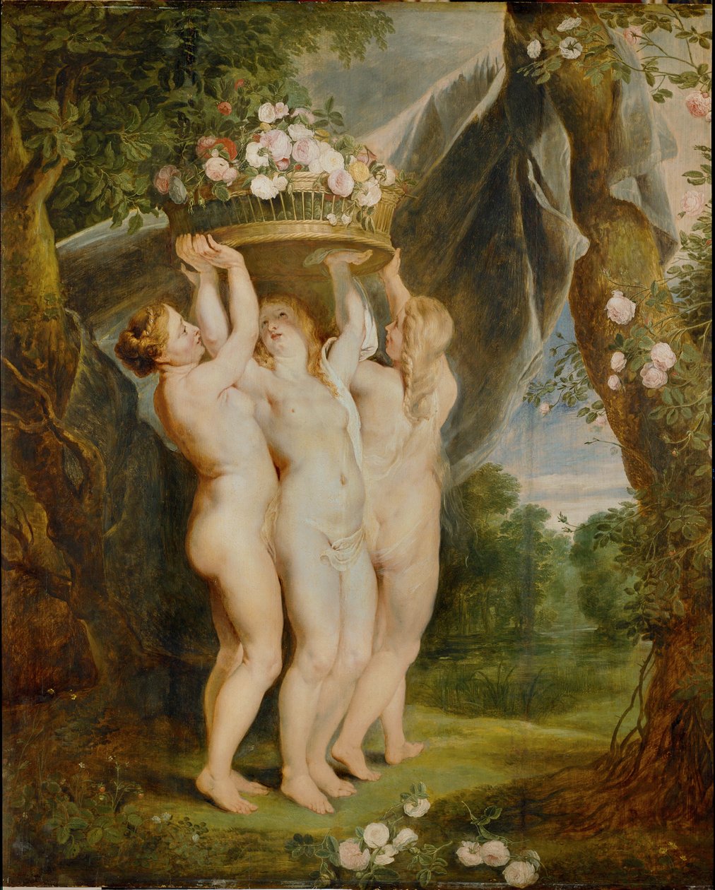 A három grácia (olaj, vászon) alkotó: Jan & Rubens P.P. (1577-1640) Brueghel