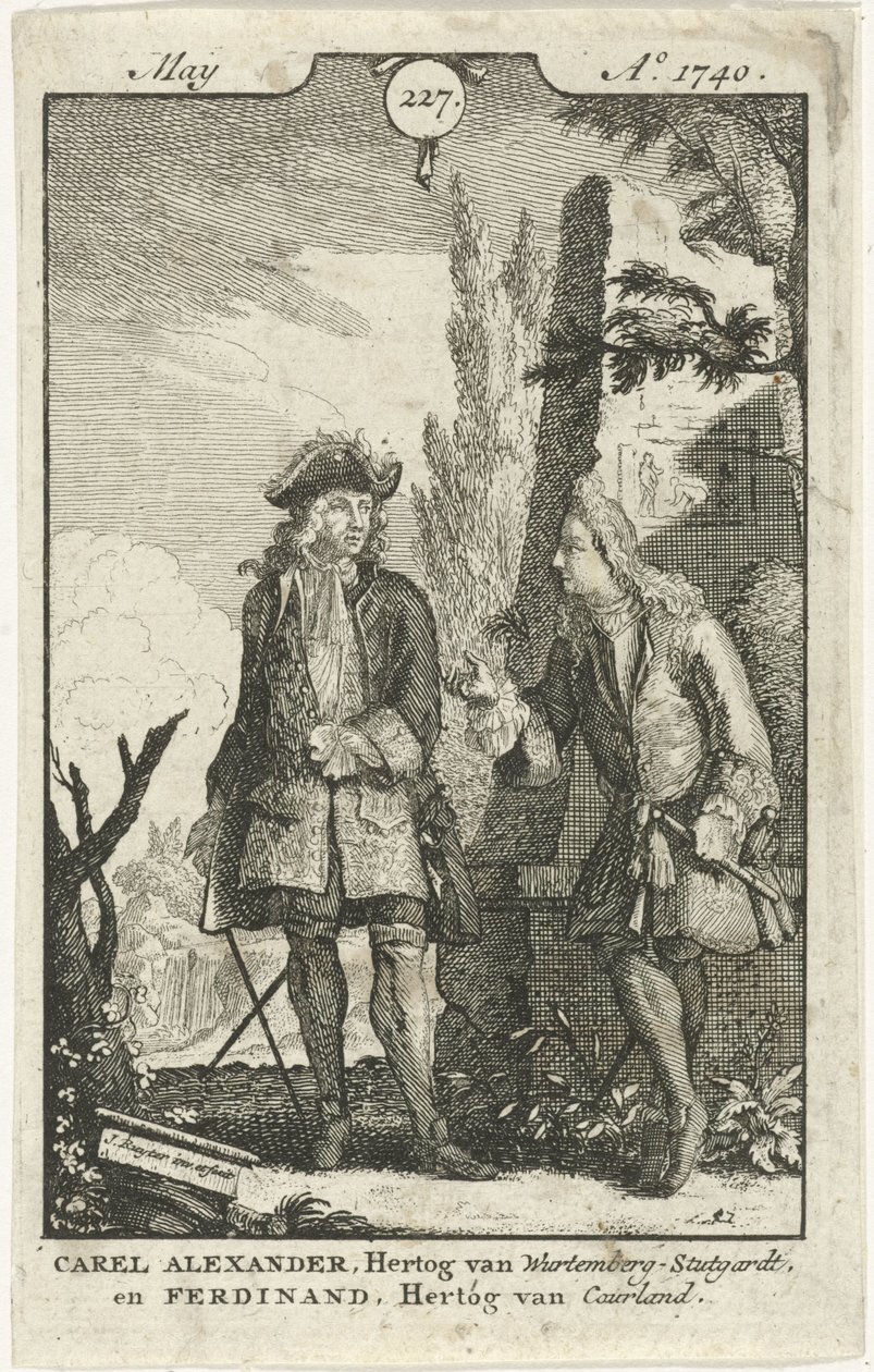 Ferdinand Kettler és Karel Alexander beszélgetése alkotó: Jan Ruyter