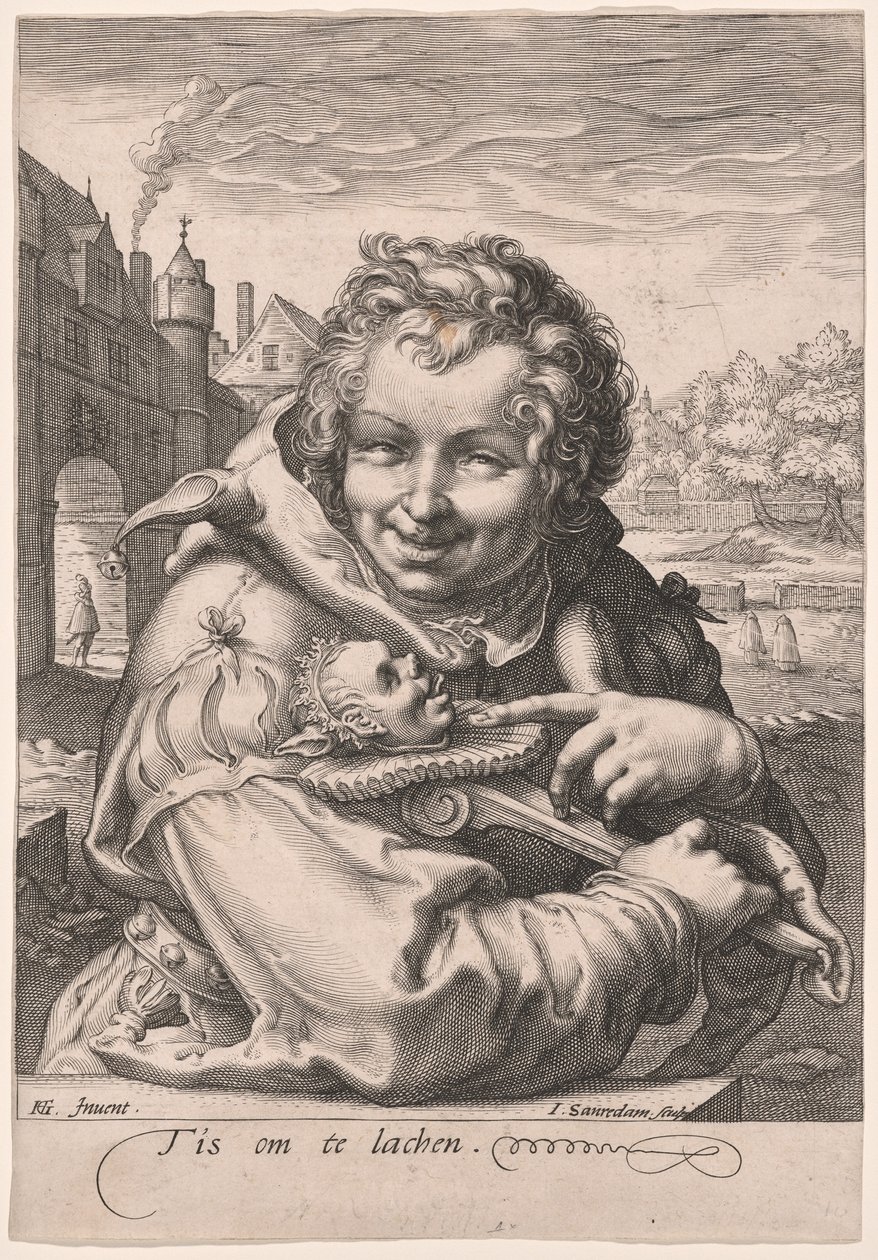 Fool Holding a Staff (Ez a nevetésért) alkotó: Jan Saenredam